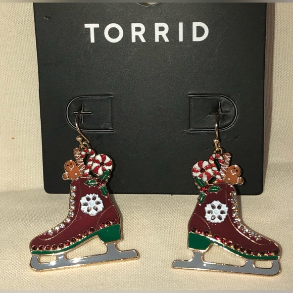 Torrid NWT Holiday Skate Earrings - Picture 4 of 12